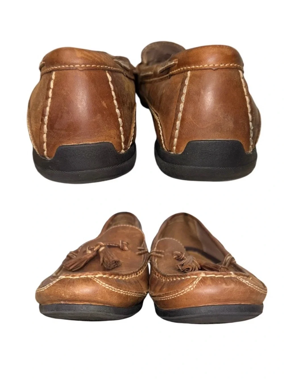 JOHNSTON & Murphy JM tassel leather slip on loafers men’s dress shoes size 12
